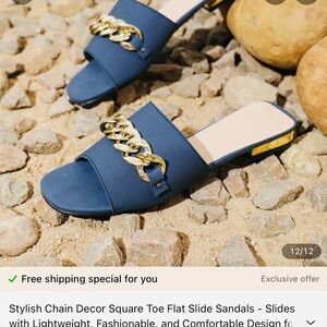 Navy Sandals
